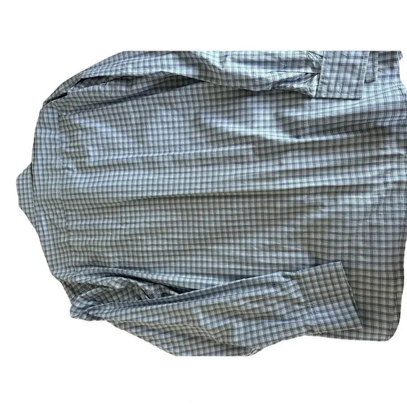 Facconable Men's Blue Gingham Long Sleeve Button Down Shirt Size XXL - Picture 4 of 7